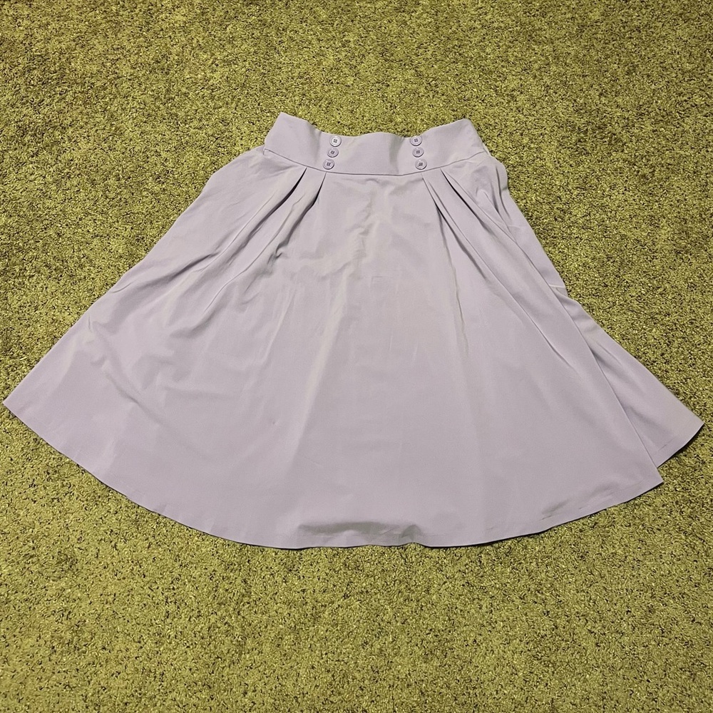 Elegant Lavender Midi Skirt